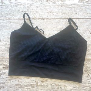 Fabletics size large black bra, workout bra